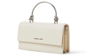 حقيبة Charles & Keith بمقبض علوي معدني وتصميم Crossbody.