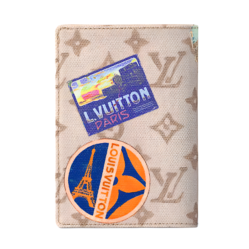 محفظة جواز سفر Louis Vuitton بتصميم World Tour.