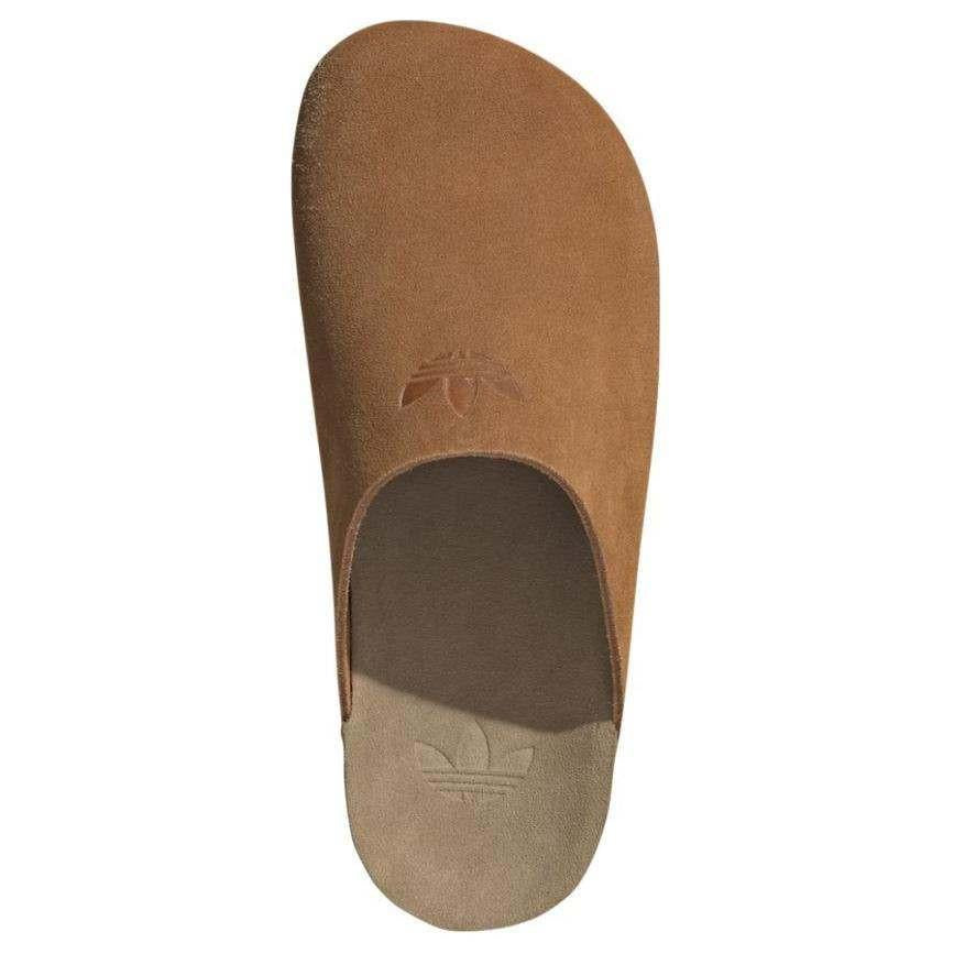 adidas originals Adimule slides in dark brown.