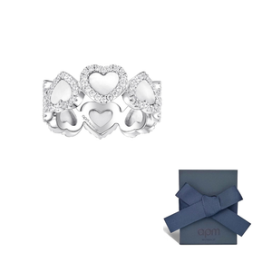 apm monaco  heart to heart  925 silver ring.
