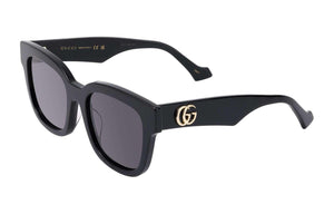 نظارات Gucci شمسية Square سوداء بإطار كلاسيكي فاخر.