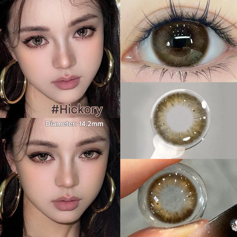 عدسات لاصقة تجميلية ملونة بتصميم طبيعي مريح 14.5mm