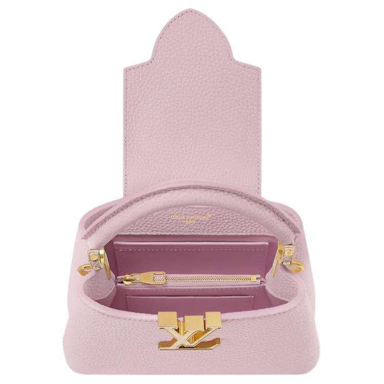 LOUIS VUITTON Capucines Metallic Pink.