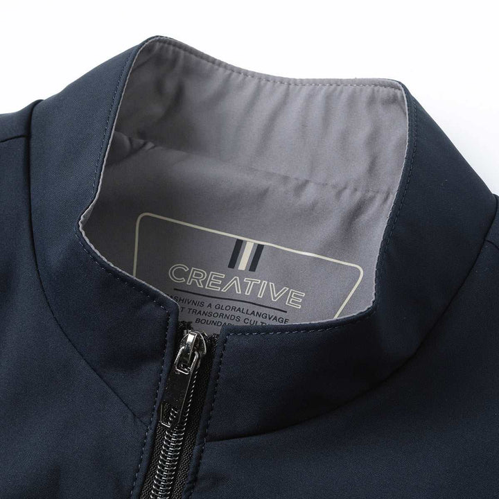 Pierre Cardin autumn fashion casual jacket close-up collar and zipper detail