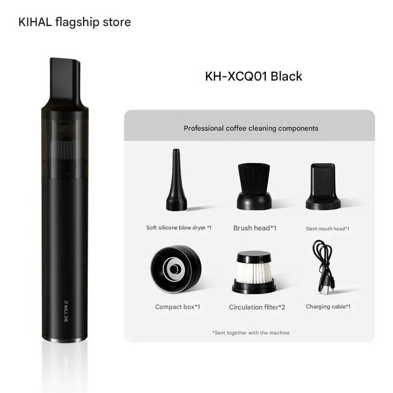 مكنسة كهربائية محمولة لتنظيف مطحنة القهوة KH-XCQ01 - لون أسود