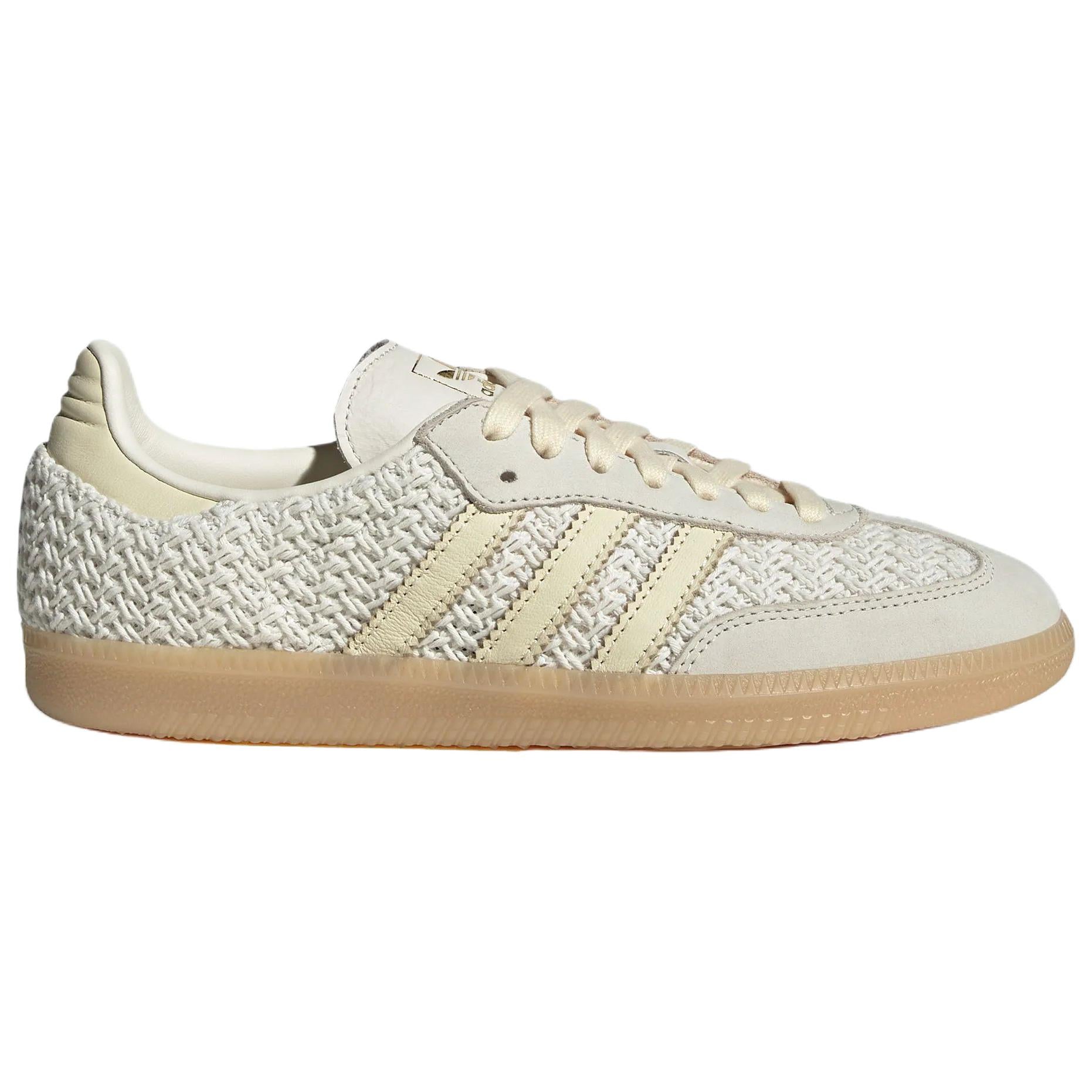 حذاء Adidas Samba Woven Cream - أناقة كلاسيكية بملمس مميز