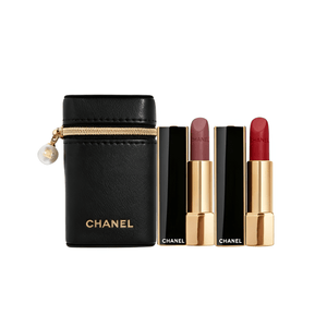 CHANEL Limited Pearl Pouch + Pearl Lipstick Set.