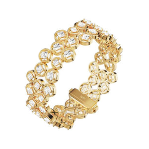 apm monaco irregular bubble alloy bracelet, unisex couple style, gold