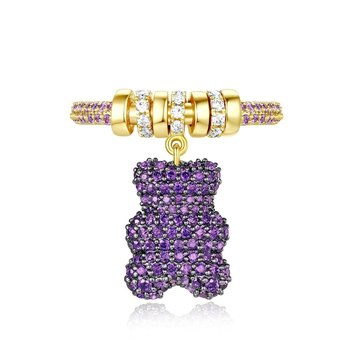 apm monaco  YUMMY bear ring purple.