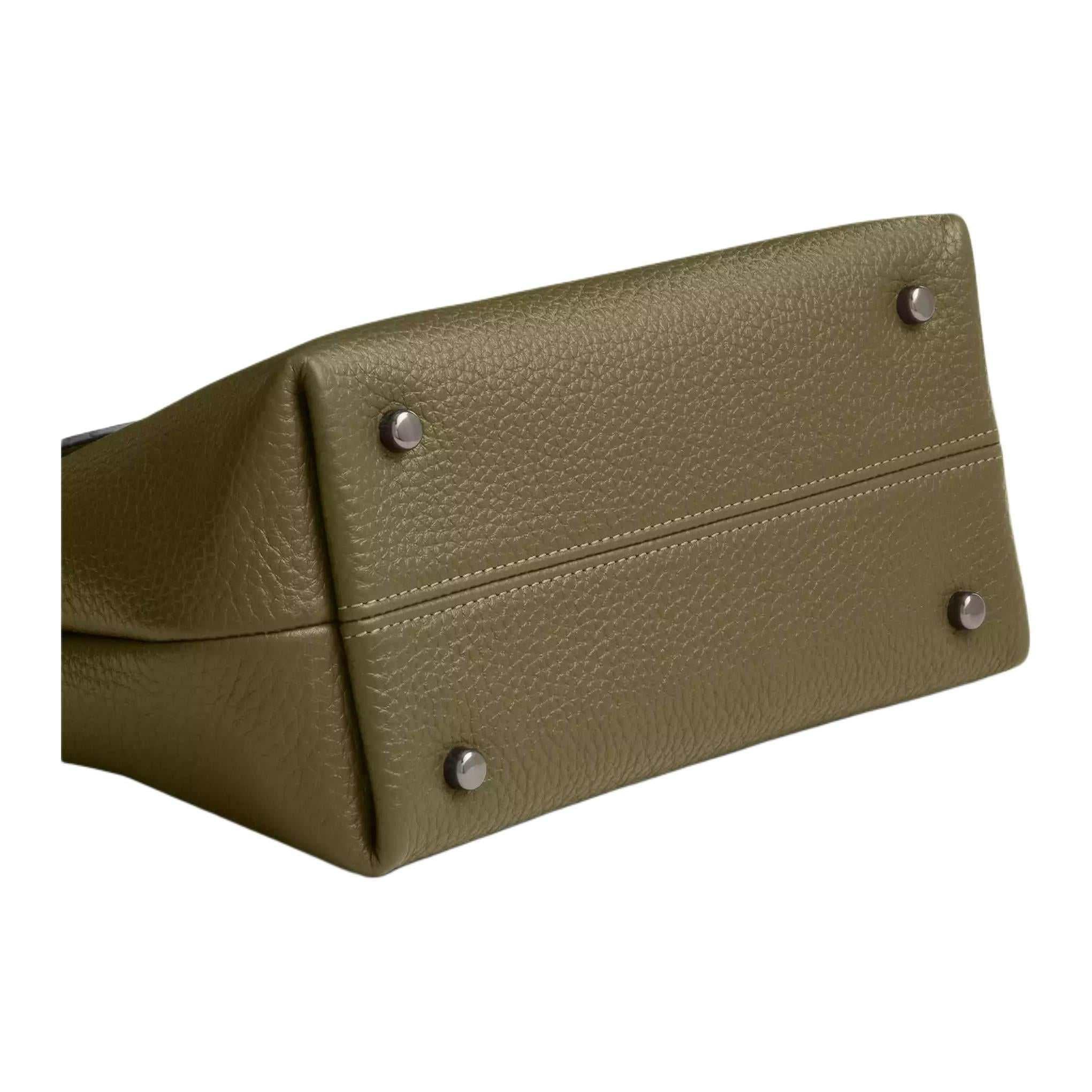 COACH Emory 25  Leather Tote Medium Olive Green.