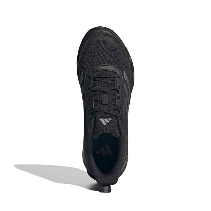 Black adidas NEO sneaker with sleek, modern design, durable mesh, and rubber sole.