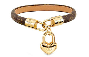 LOUIS VUITTON Crazy In Lock Canvas Bracelet Women's.