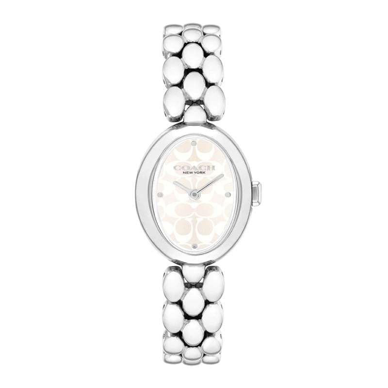 COACH Sammy Quartz movement Stainless steel strap White dial Women's watch.
