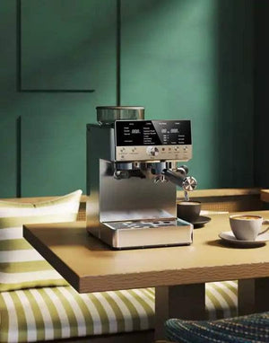 ماكينة Espresso احترافية بمطحنة مدمجة وضغط 20 Bar.
