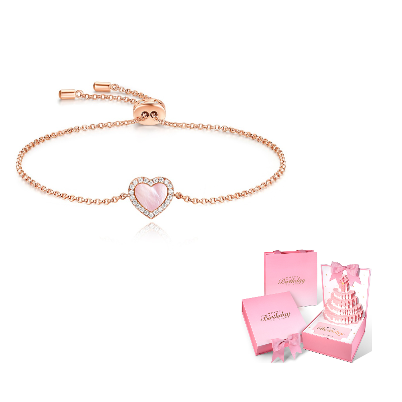 apm monaco valentine  love heart bracelet pink.