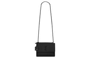SAINT LAURENT YSL SUNSET Black Label Logo Chain Cowhide Sunset Bag Crossbody Single Shoulder Bag Women's Black