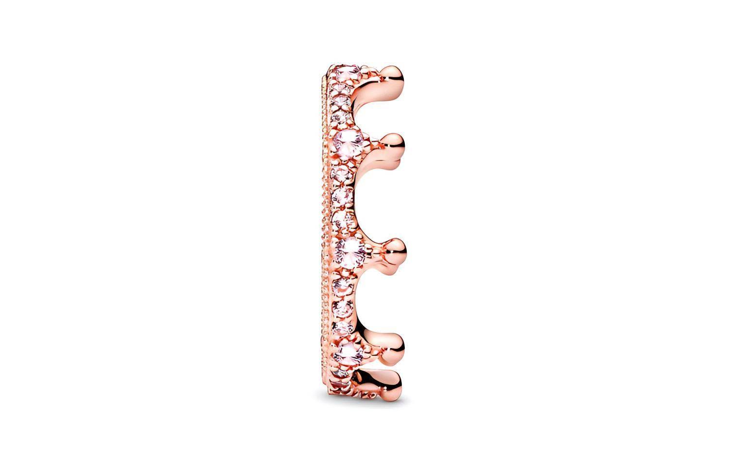 Pandora  Crown  Ring Rose Gold Pink.