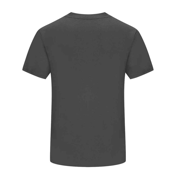 adidas black crew neck short sleeve T-shirt back view