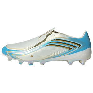 حذاء كرة قدم اديداس F50 Messi Elite للعشب الصناعي باللون الأبيض والأزرق
