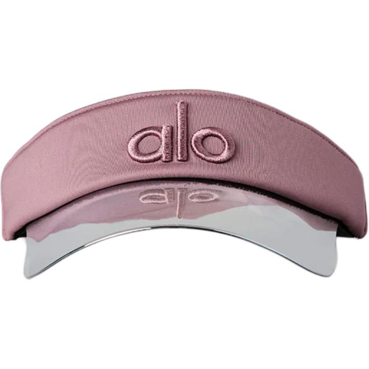 alo yoga brand letter embroidery design polyester sun-protective hat for women, pink