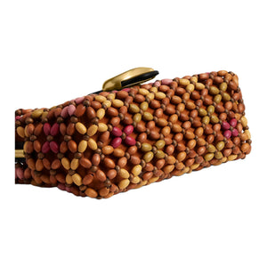 COACH Tapby 26 Wooden Bead Snap-Closure Wood Blend Leather Single Shoulder Bag Medium Women's Maple Style