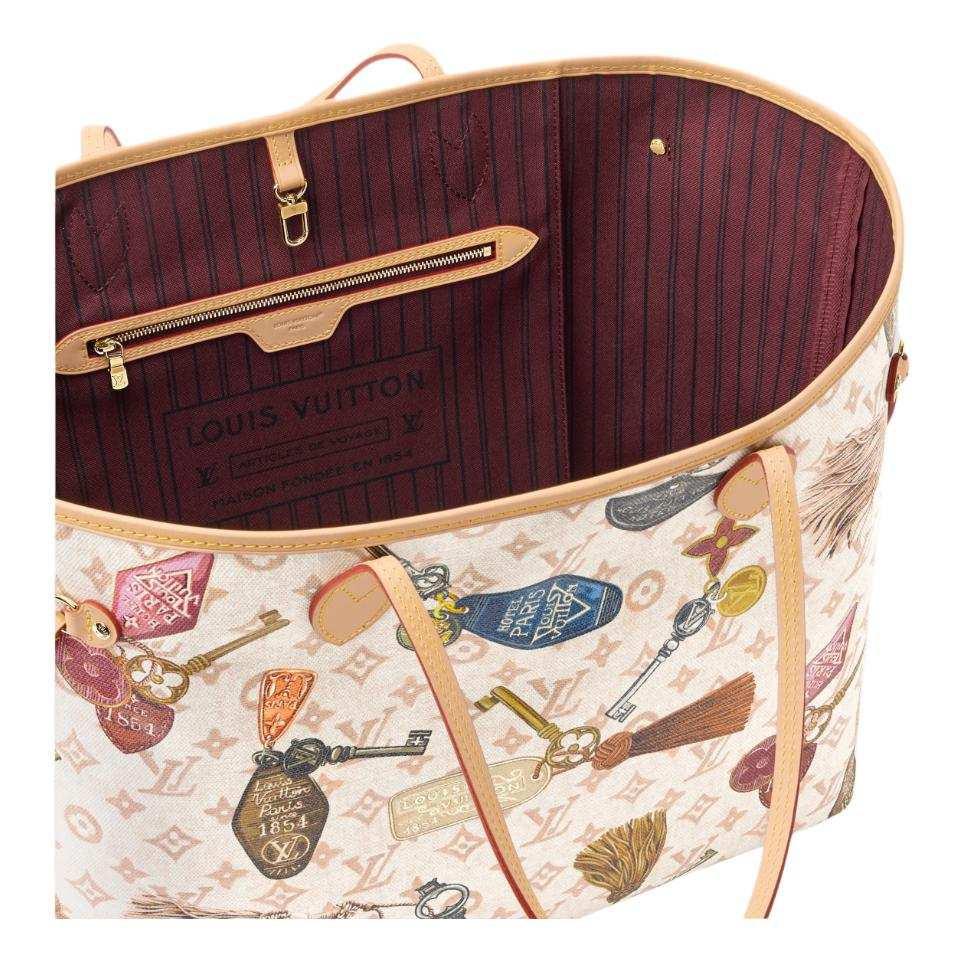 الإصدار الحصري من حقيبة Louis Vuitton Neverfull MM بطبعة المفاتيح والفنادق✨.
