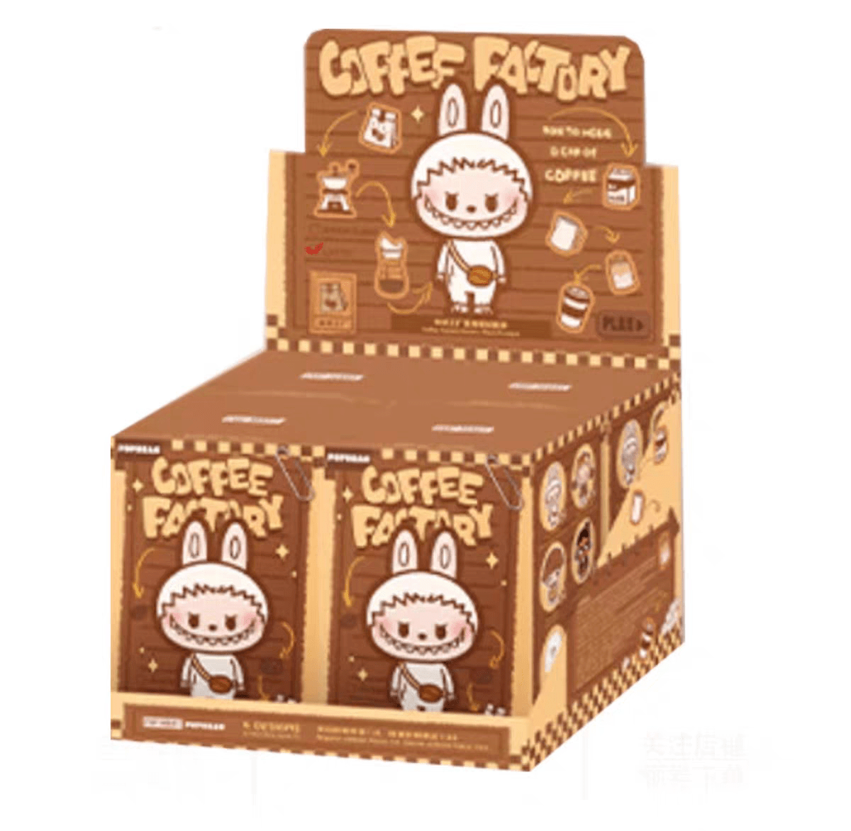 دمية قطيفة معلقة صندوق عشوائي POPMART سلسلة Coffee Factory - رفعة