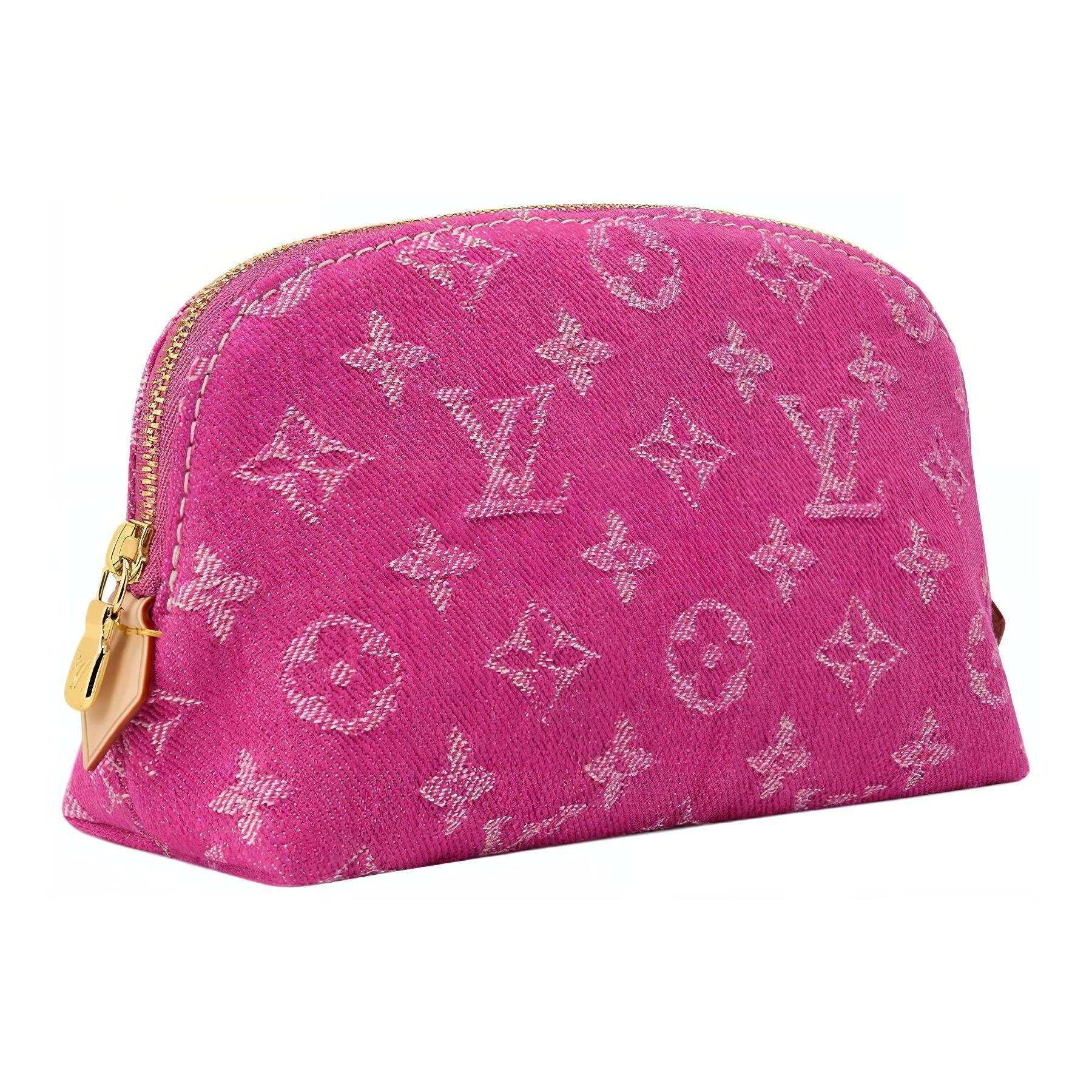حقيبة مستحضرات تجميل لويس فيتون - إصدار محدود Monogram Denim Pink.