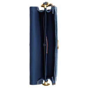 COACH x CLOT Collaboration Tabby 26 Metal Logo Fabric Crossbody Shoulder Bag Medium Size Women's Deep Indigo