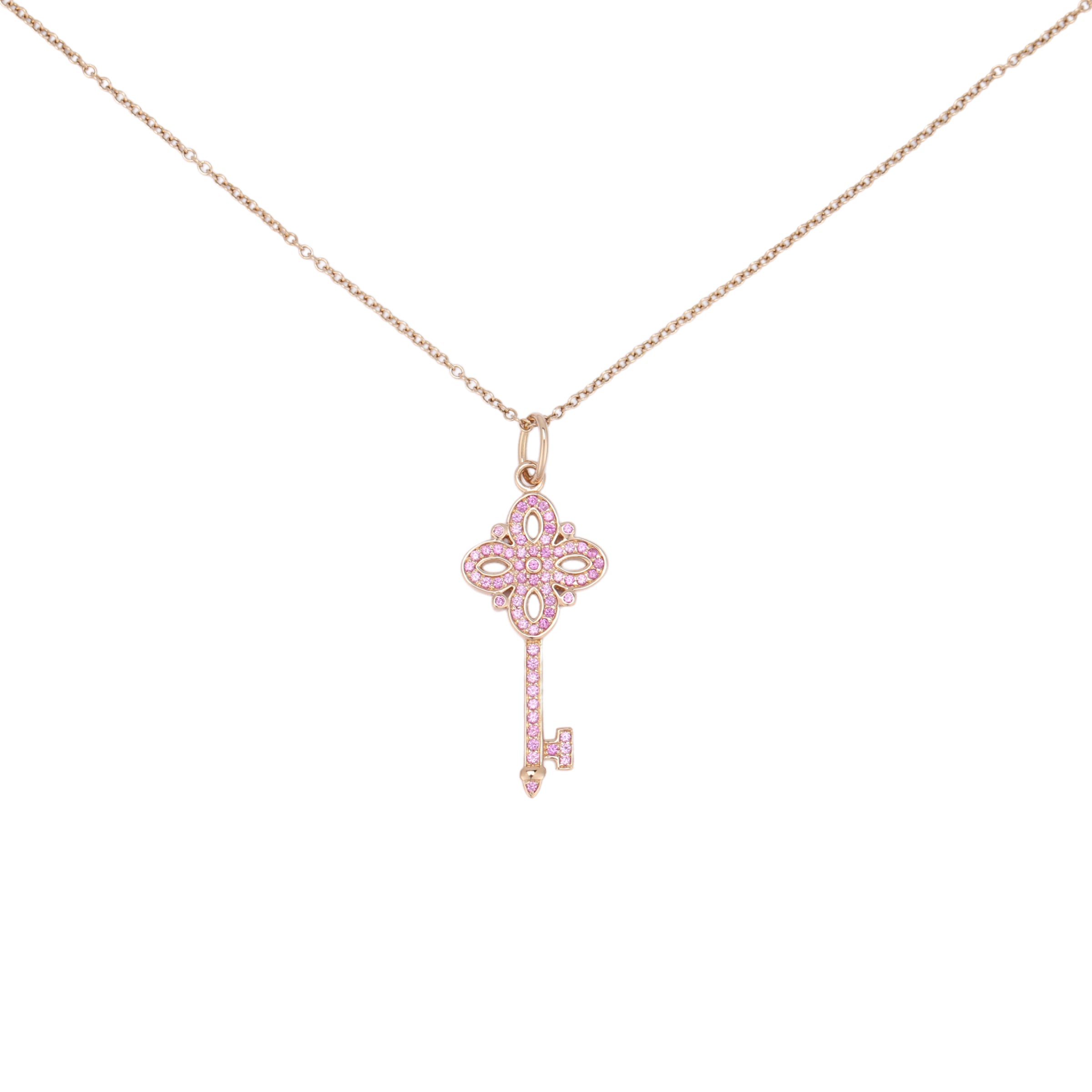 قلادة مفتاح Tiffany & Co. باللون الوردي