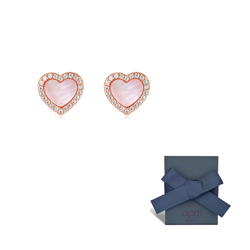 apm monaco valentine  pink earrings.