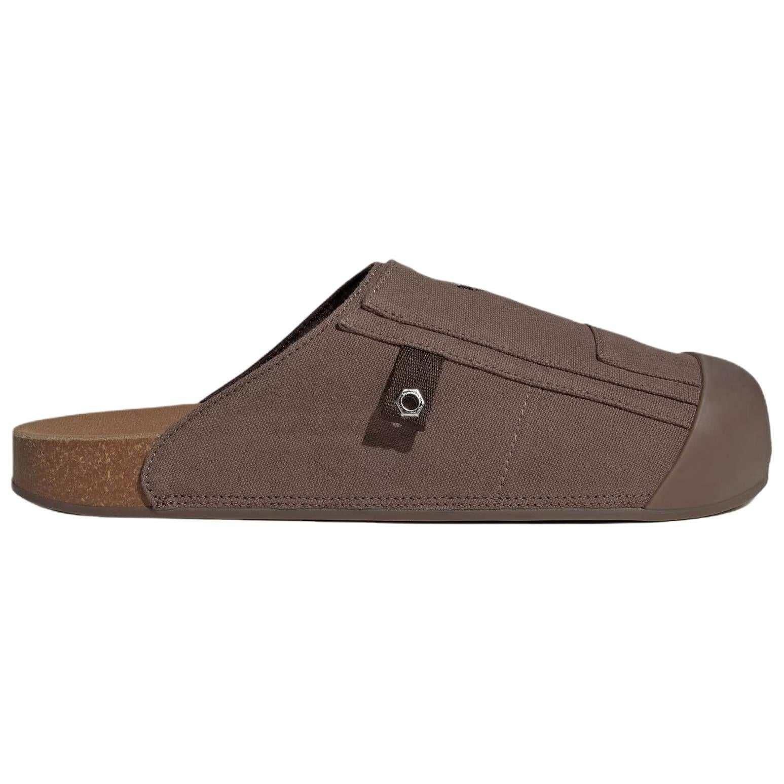 Adidas Originals Adimule Slide in brown.