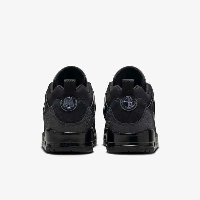 Air Jordan Spizike Low Black Vintage Basketball Shoes Back View