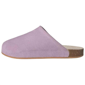 Adidas Originals Adimule Slides in a light purple.