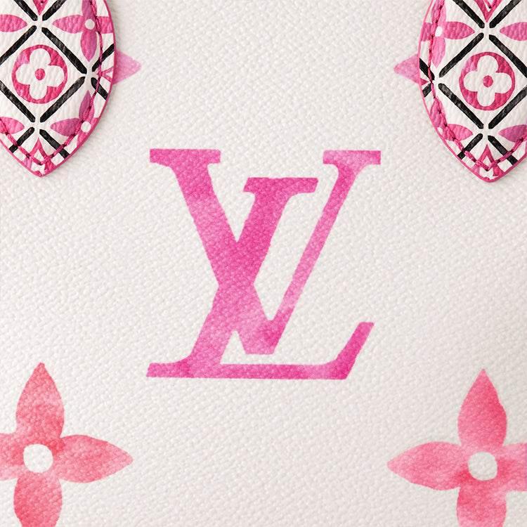 حقيبة Louis Vuitton Onthego PM فاخرة باللون الوردي Monogram.