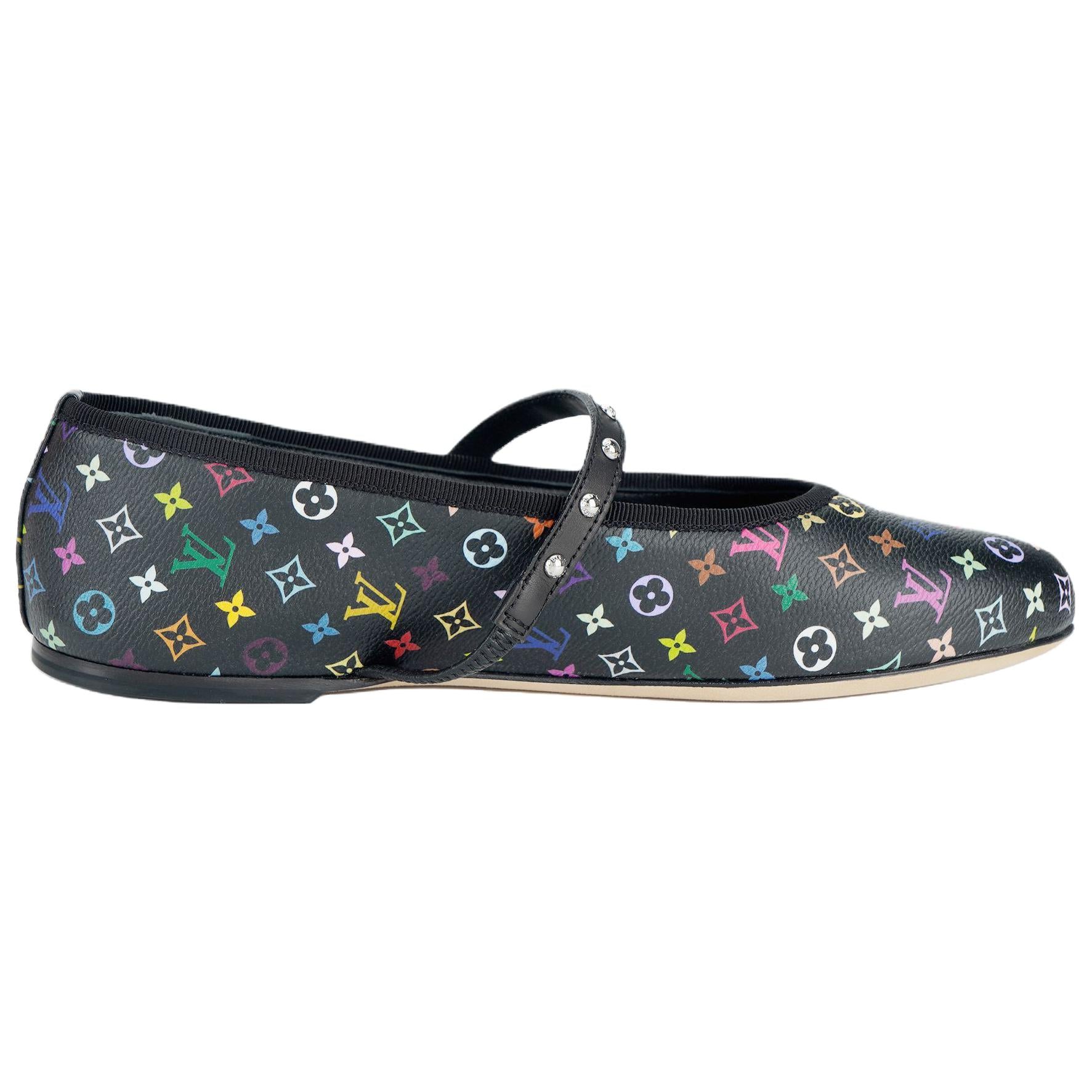 حذاء باليرينا Louis Vuitton x Murakami أسود ملون