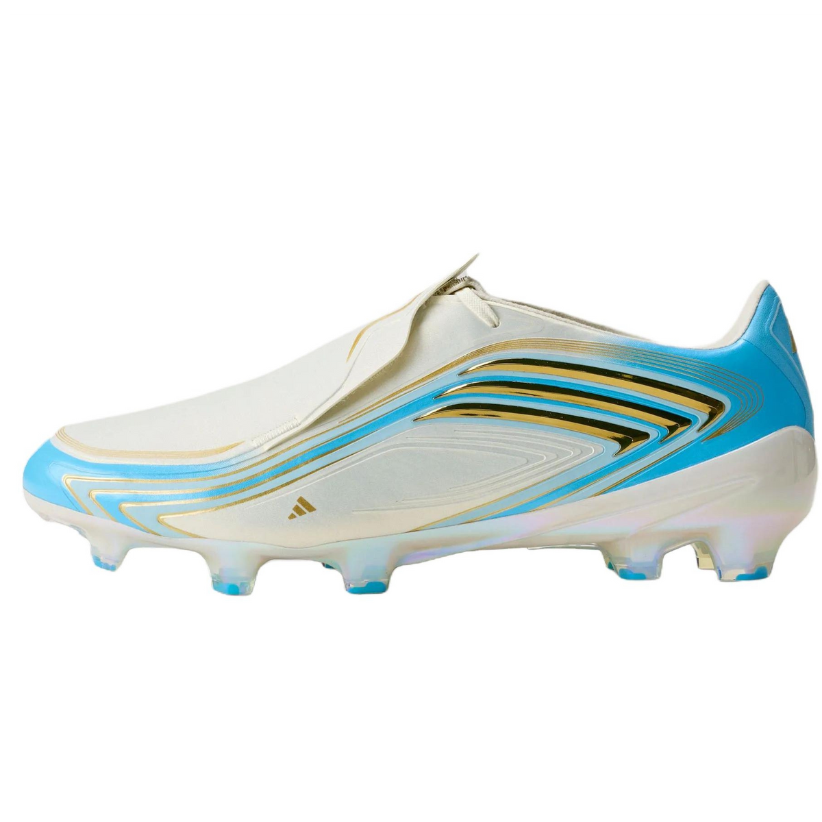 احذية كرة قدم اديداس F50 Messi Elite FG باللون الأبيض والأزرق
