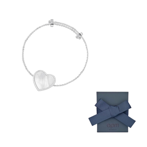 apm monaco pearl love  925 silver bracelet.