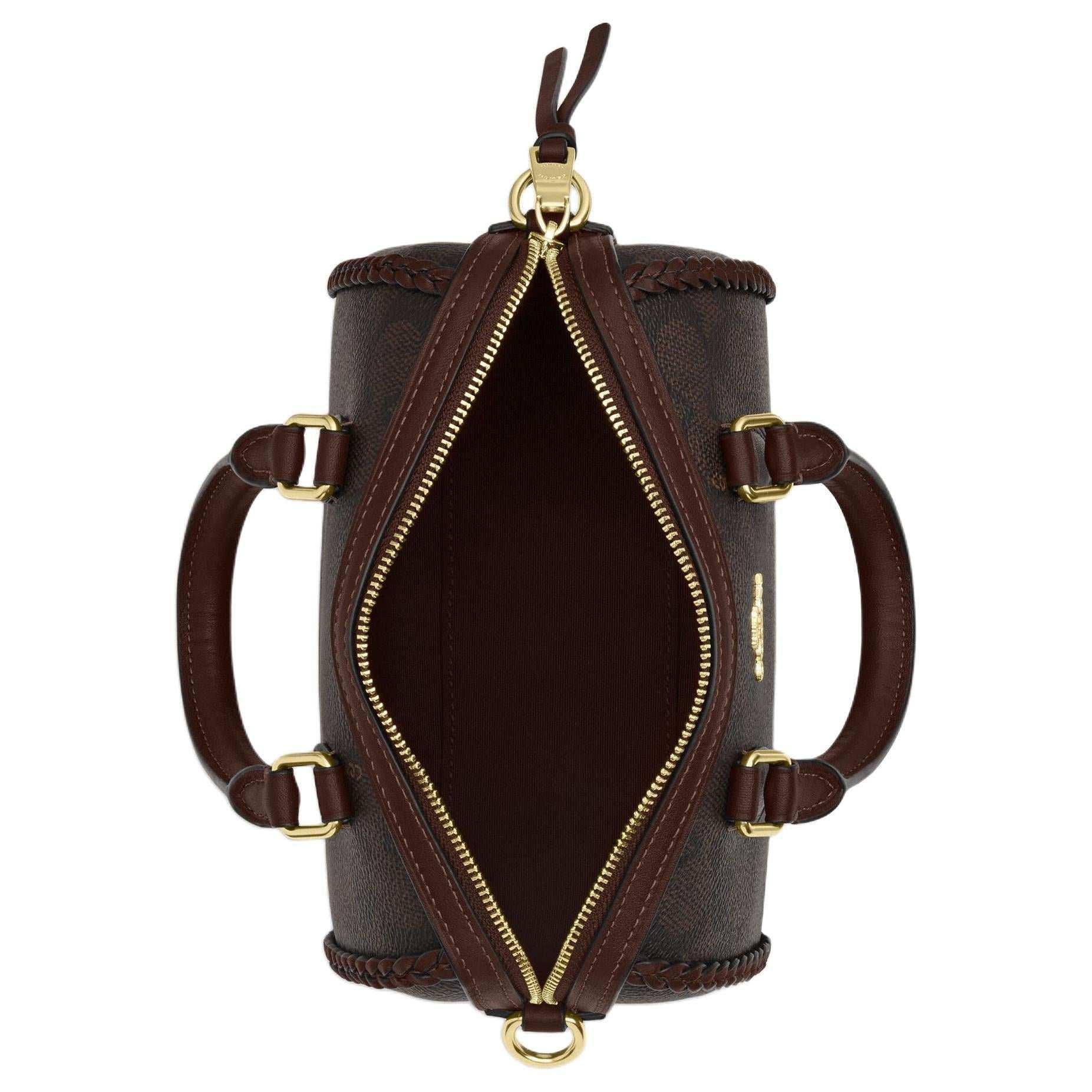COACH Rowan 18  Tote Mini Maple Brown.