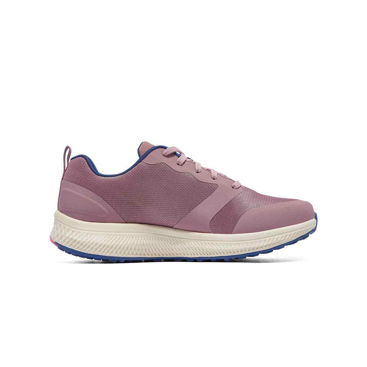 Skechers women's athletic shoe, synthetic material, pink color.