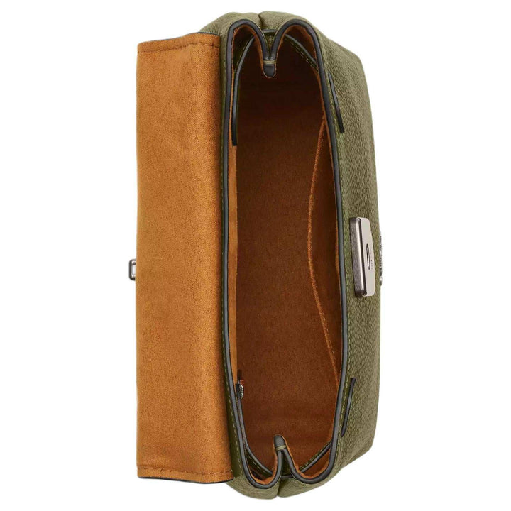 COACH Emory 25 Gold Logo Pebble Leather Tote Medium Women's Olive Green