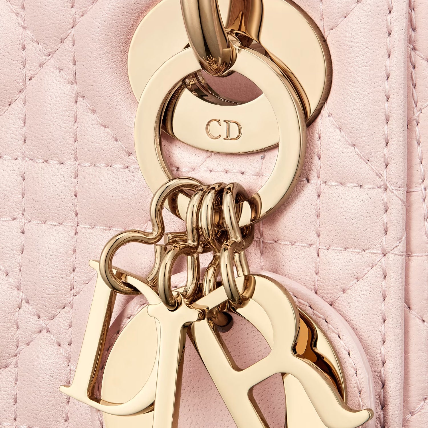 DIOR Lady Dior Detachable Chain Shoulder Strap Cannage Sheepskin Davis Bag Shoulder Crossbody Tote Mini Women's Carmine Pink