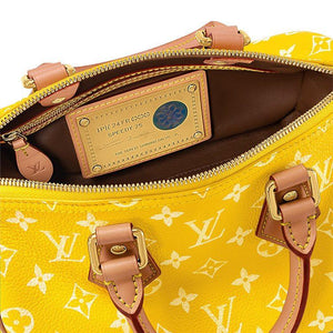 حقيبة Speedy P9 Bandoulière 25 جلد طبيعي باللون الأصفر.