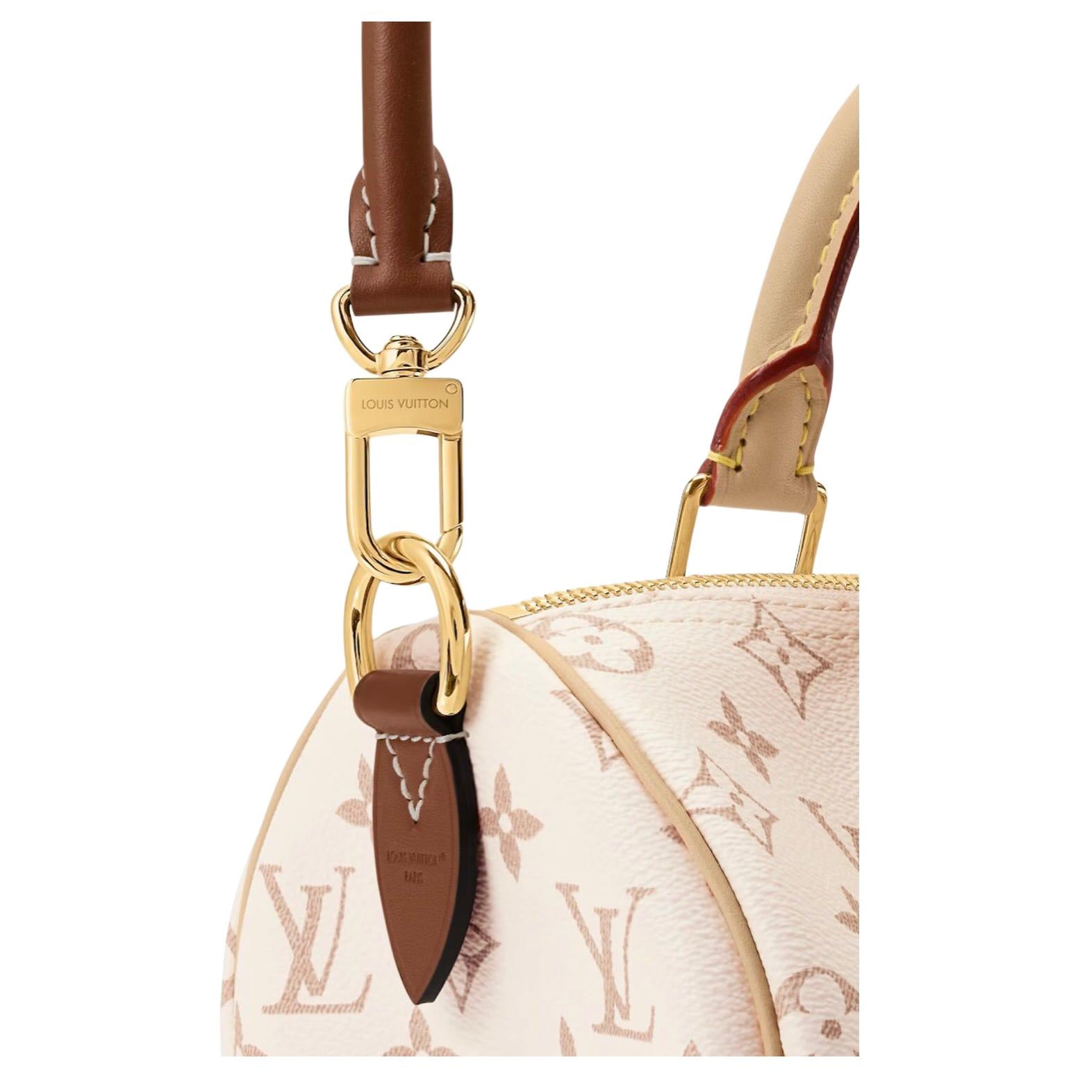 LOUIS VUITTON Speedy BANDOULIÈRE 25 Classic Monogram Detachable Shoulder Strap Quirky Leather Trim Coated Canvas Handbag Women's Off-White