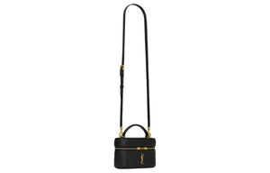 SAINT LAURENT GABY black سان لوران حقيبة مستحضرات تجميل غابي جلد ماعز.