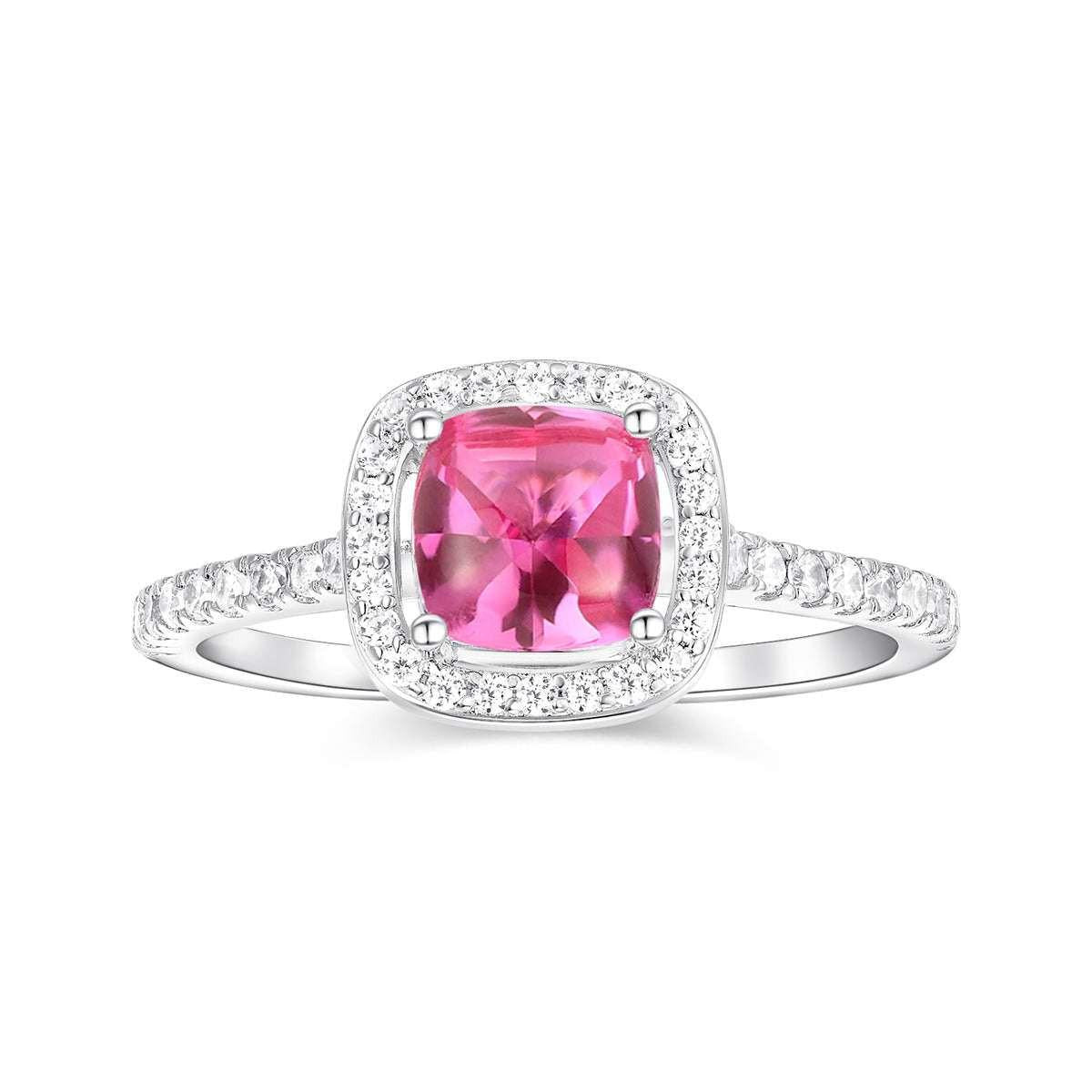 APM Monaco Zircon 925 Silver Ring Carmine.