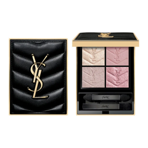 باليت ظلال عيون رباعية بشعار YSL بدرجات وردية وكريمية