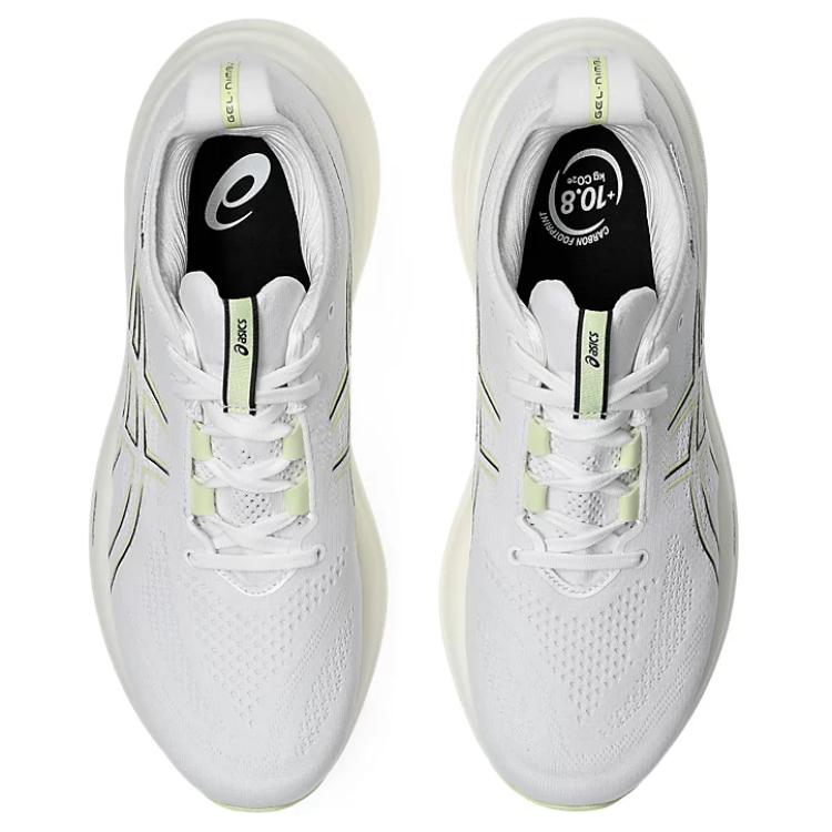ASICS GEL-Nimbus 26 Comfortable and Versatile Mesh Shock-Absorbing Abrasion-Resistant Low-Top FF BLAST+ ECO, HYBRID ASICS GRIP Men's Fitness Test Running Shoes White Green