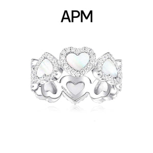 apm monaco  heart to heart  925 silver ring.