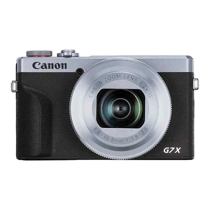 Canon G7X3 Compact 20.1MP Camera with a Tiltable Screen, 4K Video, 4.2x Optical Zoom, in Black.